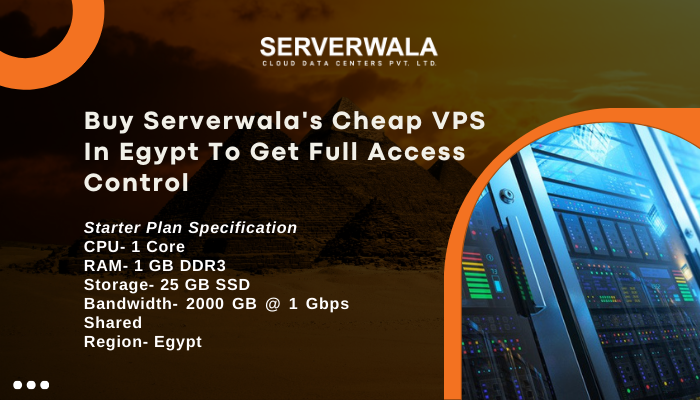 Buy Serverwala's Cheap VPS In Egypt To Get Full Access Control